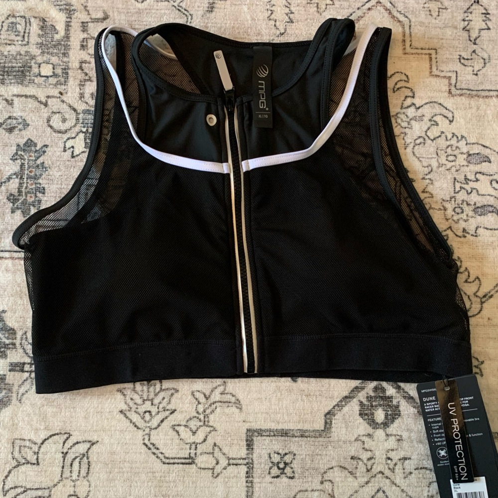 Black Mesh Sports Bra NWT